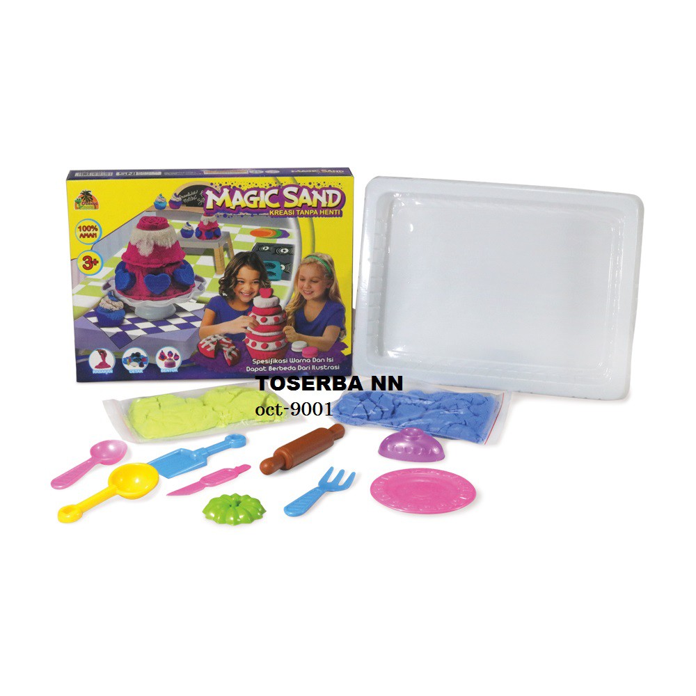 Jual mainan edukasi anak magic sand pasir kinetik kreasi tanpa henti ...