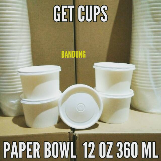 Jual Paper cup 12 oz 360 ml + tutup isi 50 pcs | Shopee Indonesia