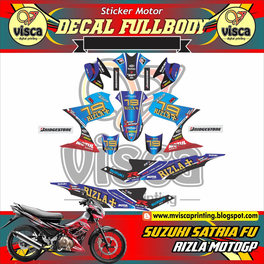 Jual Stiker Variasi Motor Satria Fu Decal Striping Full Body Satria Fu