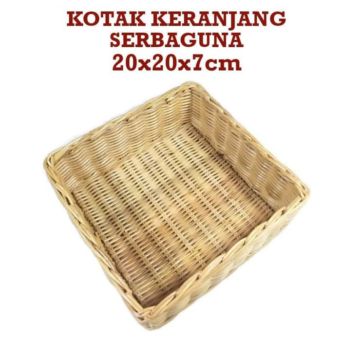 Jual Kerajinan Tangan Rotan Kotak Keranjang Serbaguna X X Cm