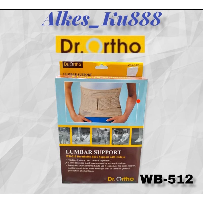 Jual Lumbar Support Korset Dr.Ortho WB512 with 4 Stays Shopee Indonesia