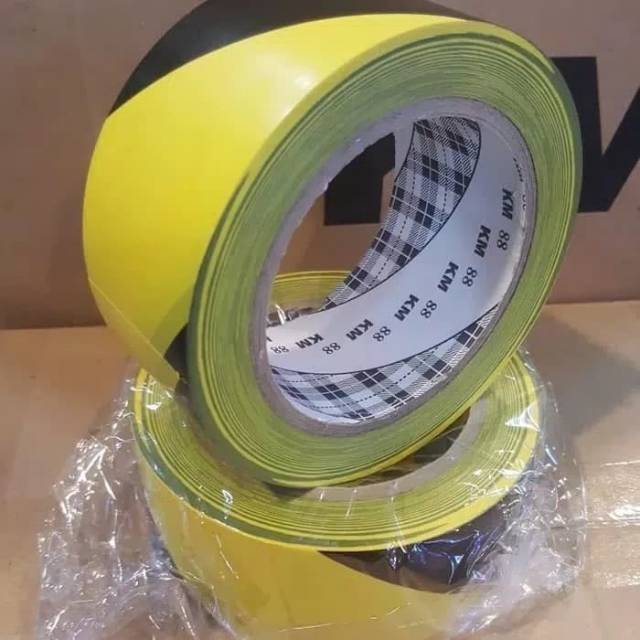 Jual Isolasi Lantai Km Floor Marking Tape Km Ukuran Mm X M Yellow