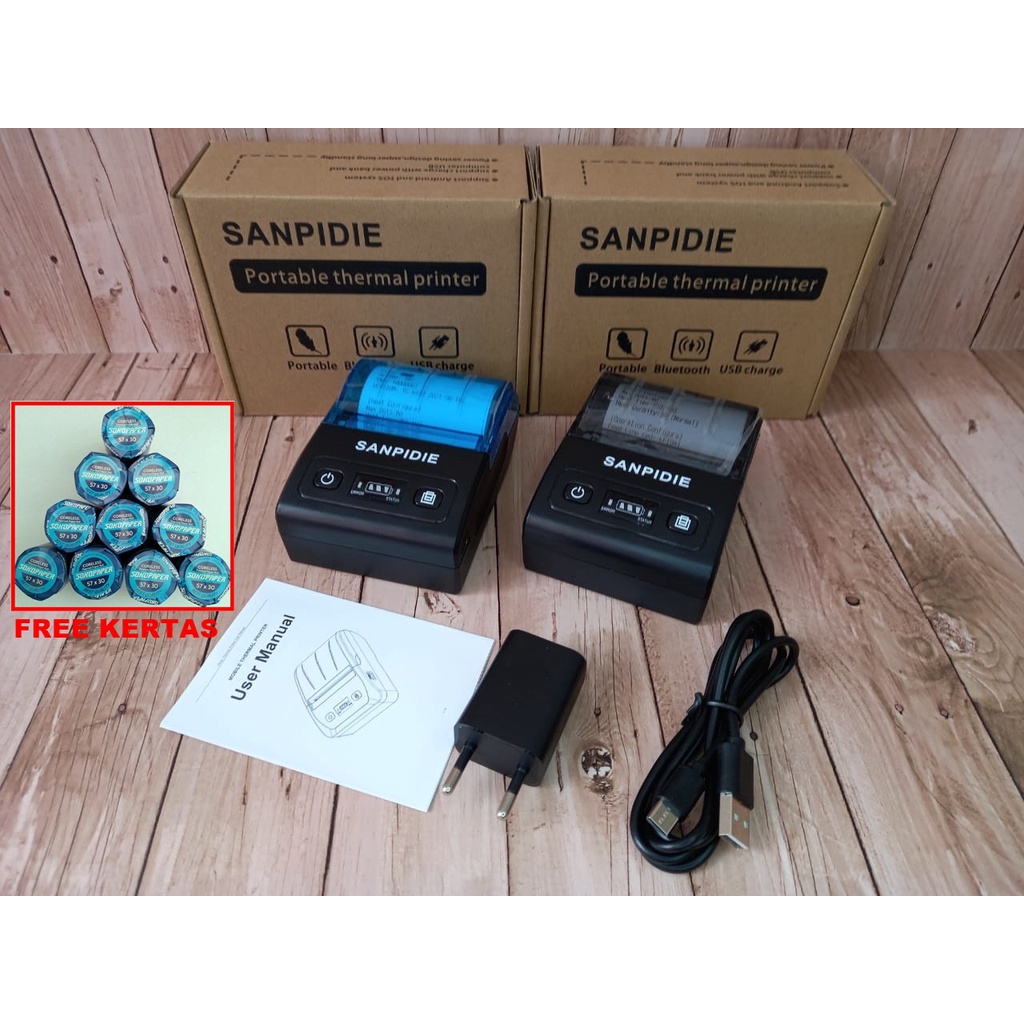 Jual Mobile Printer Bluetooth Mini Tipe Printer Thermal Plus Kertas Shopee Indonesia