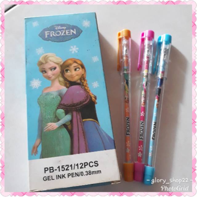Jual Pulpen gel murah/pulpen gel frozen/alat tulis/pulpen/pulpen murah
