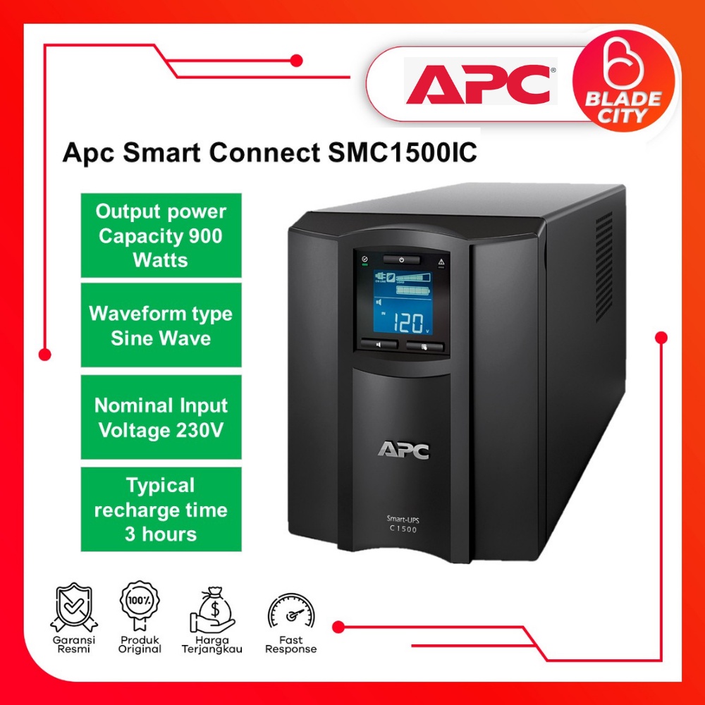 Jual UPS APC SMC1500IC Smart-UPS C 1500VA LCD 230V With SmartConnect ...