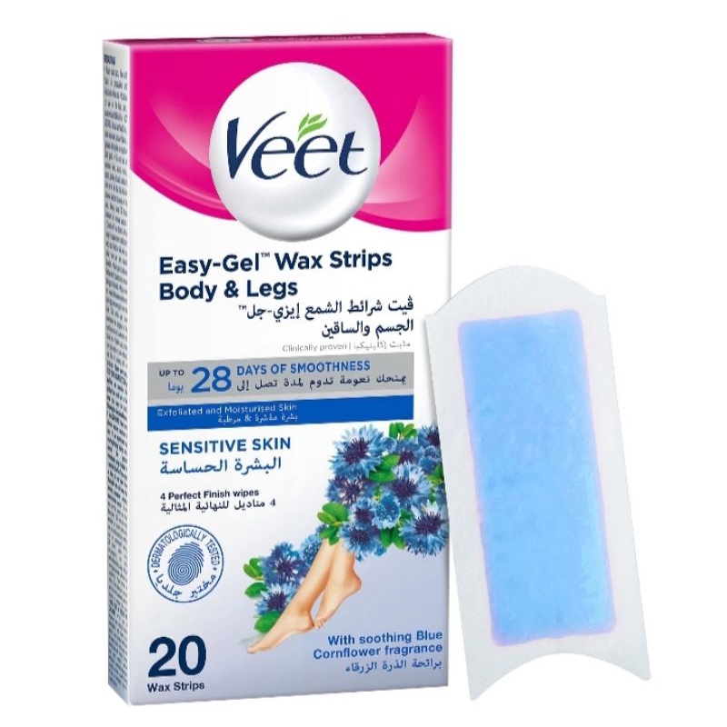 Jual Waxing Strip Veet Hair Removal Isi 10 Lembar + 1 Oil Tissue