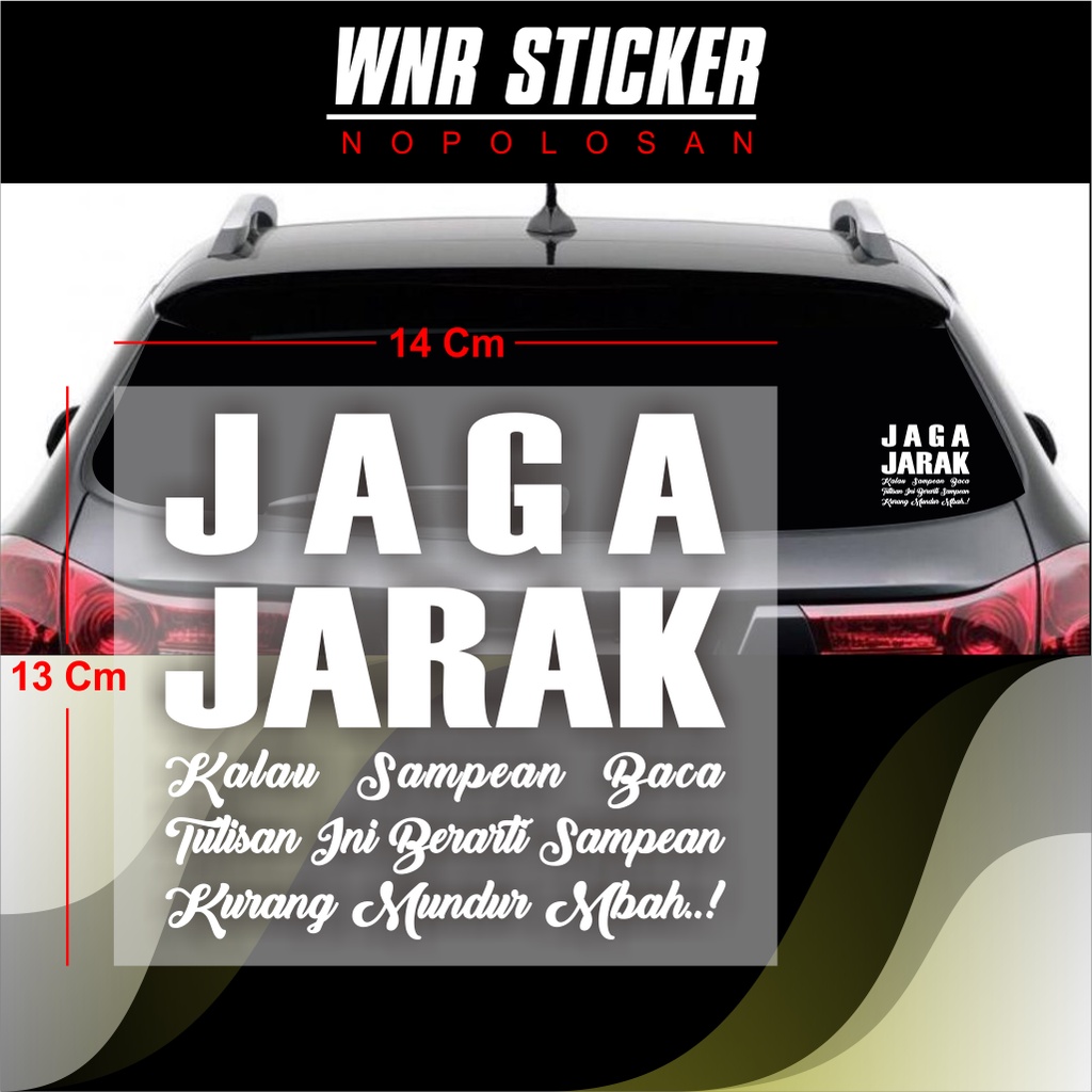 Jual Stiker Mobil Jaga Jarak Shopee Indonesia