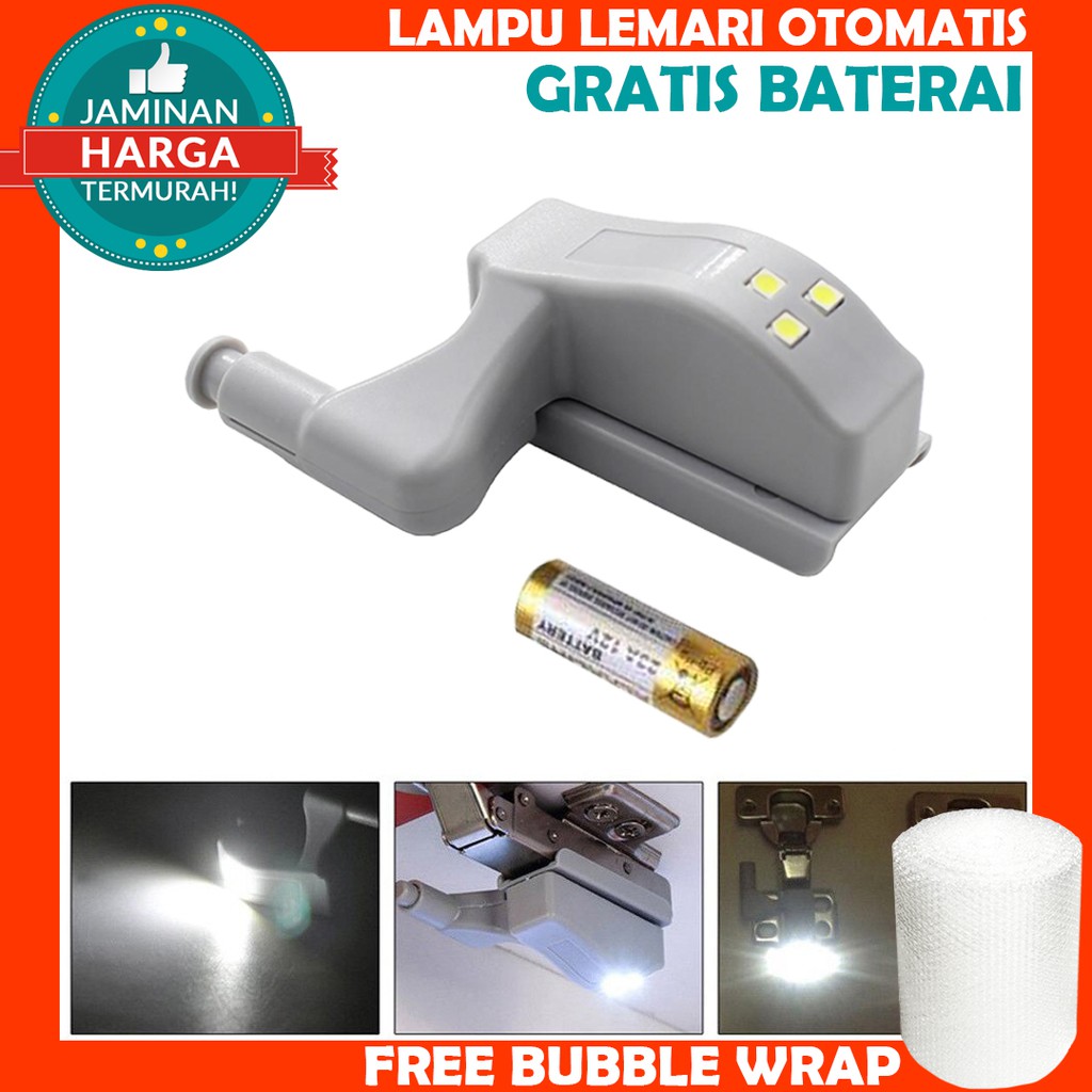 Jual Lampu Lemari Otomatis LED Engsel Rak Laci Kabinet Automatic ...