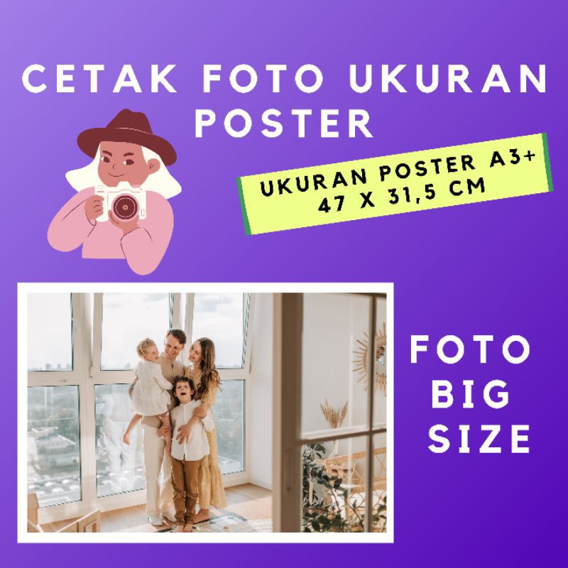 Jual Cetak foto poster besar A3  Cetak Foto Online Cepat Shopee Indonesia