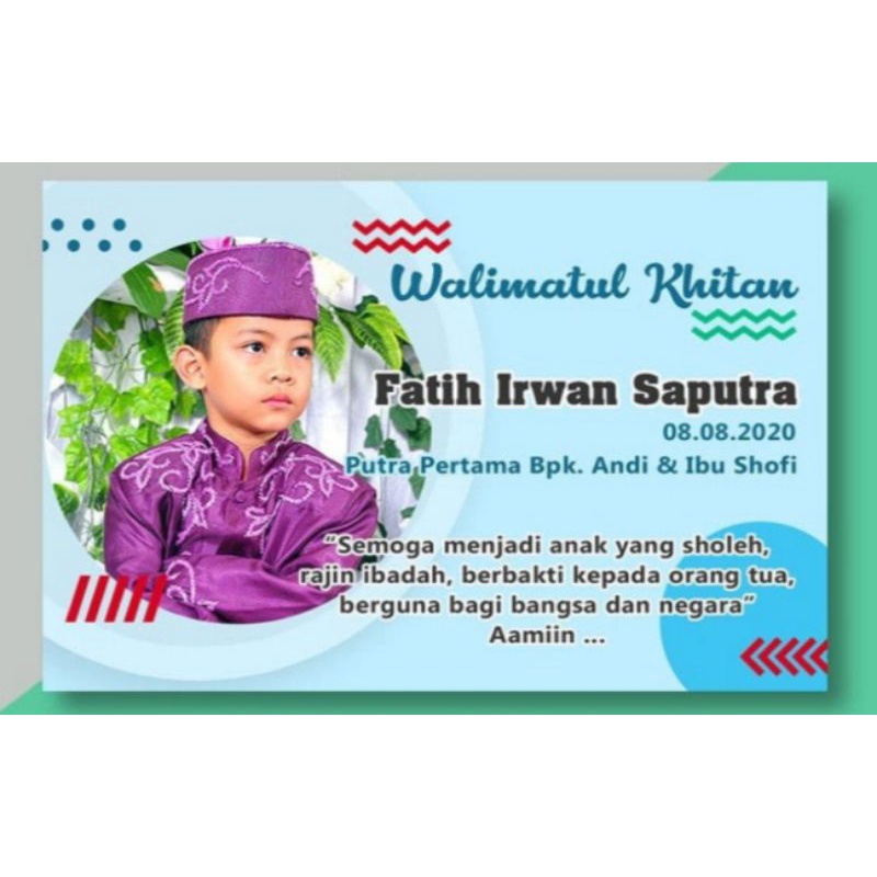 Jual Cetak Kartu Khitanan | Sunatan | Free Design Bebas Costume | Isi ...