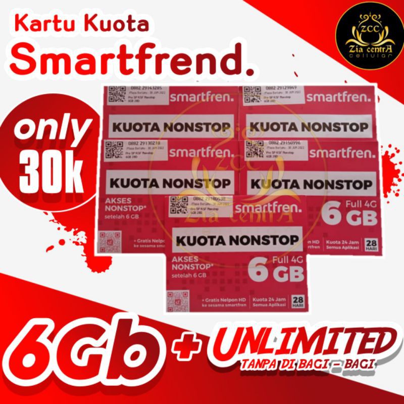 Jual Smartfren Perdana 6Gb Nonstop (Aktif) | Shopee Indonesia