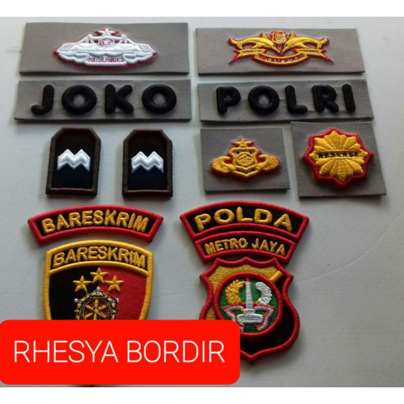 Jual Bordir Timbul Seragam Pdl Reskrim Polri Shopee Indonesia