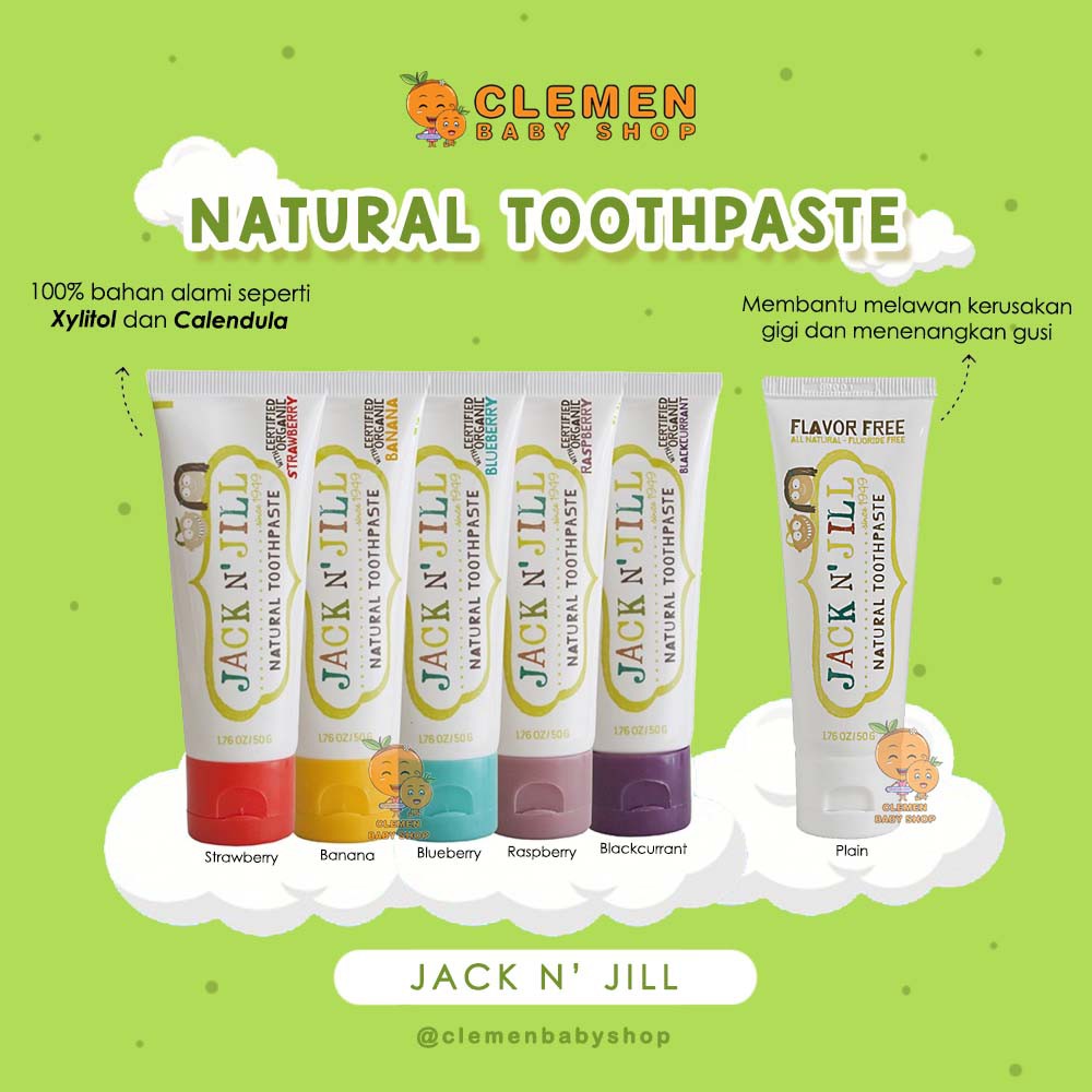 Jual Jack N' Jill Natural Toothpaste (Pasta Gigi) 50gr Shopee Indonesia