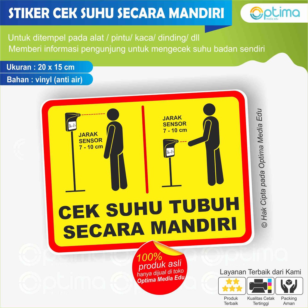 Jual STIKER CEK SUHU TUBUH SECARA MANDIRI OTOMATIS | Shopee Indonesia