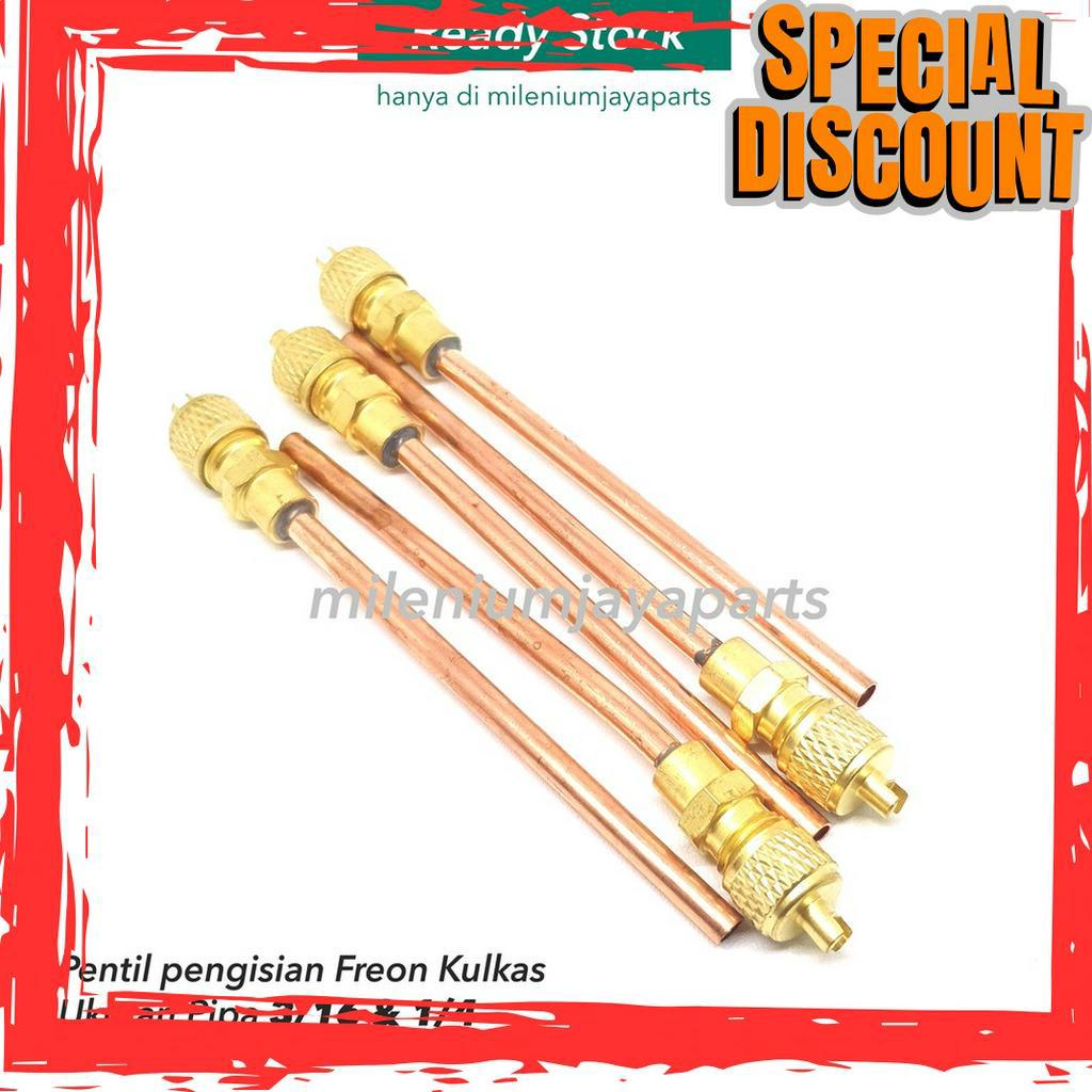 Jual GOGO Pentil Pengisian Freon Kulkas Freezer ukuran Pipa 316 dan 14 Filler Tube Shopee