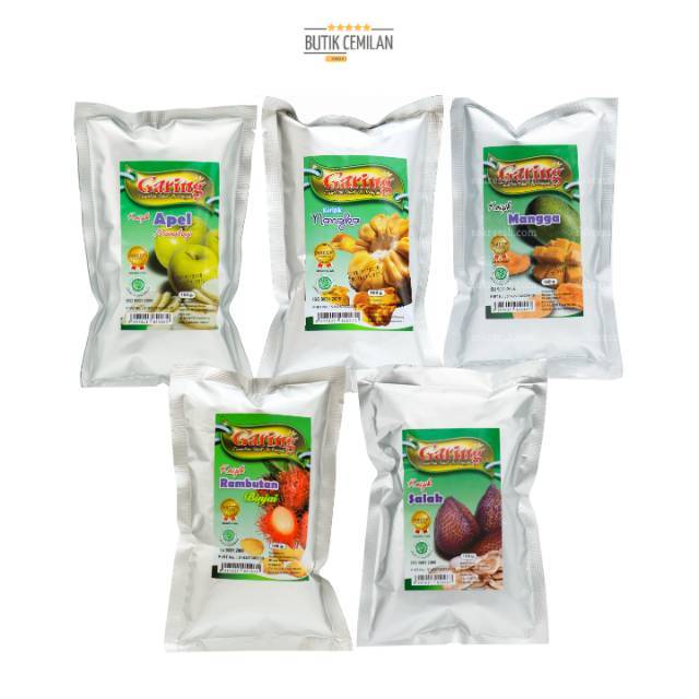 Jual Keripik Buah Nangka Apel Salak Mangga Rambutan Nanas Merk Garing