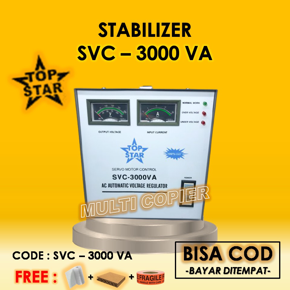 Jual Stabilizer 3000 Watt Top Star Svc3000VA Cocok Untuk Usaha