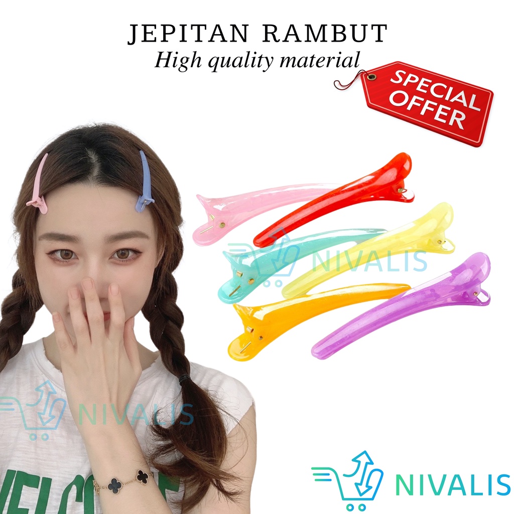 Jual Nivalis Jepitan Rambut Korea Warna Warni Jepit Rambut Model