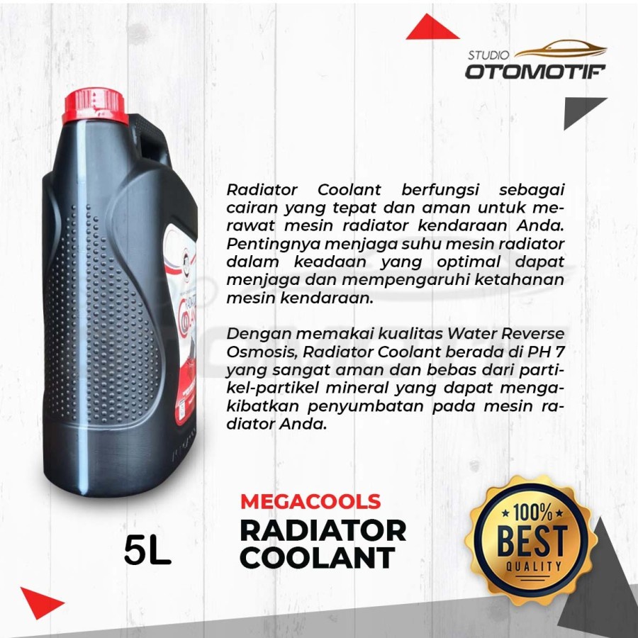 Jual AIR RADIATOR MEGACOOLS MERAH 5L COOLANT MERAH MEGACOOLS MEGACOOL 5 ...
