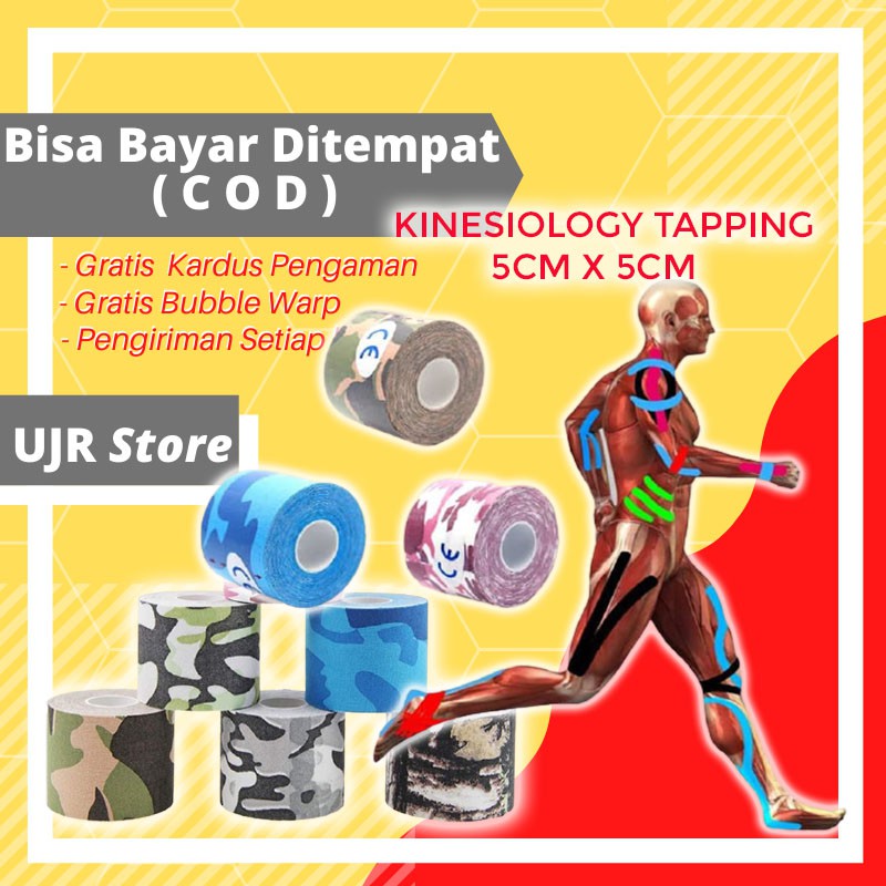 Jual Tape Otot Taping Sport Olah Raga Camo Style Kinesiology Tapping