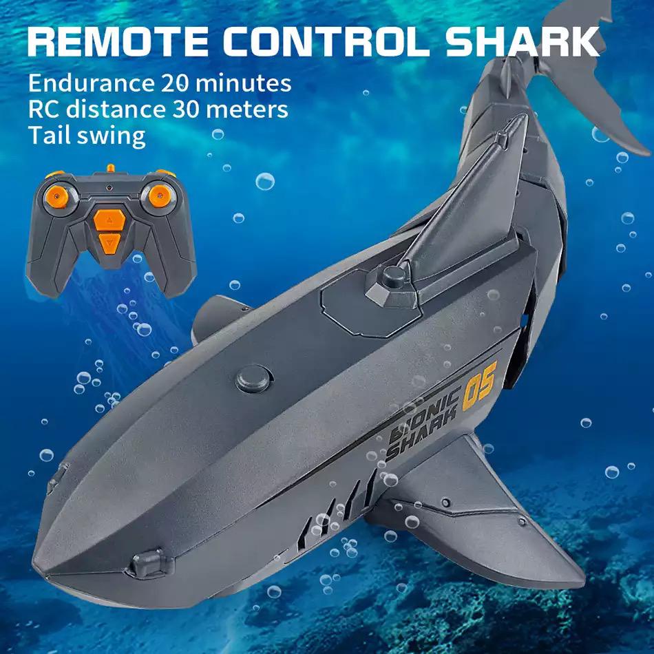 Jual Mainan Remote Control Ikan Hiu Mainan Anak Shark Toys Waterproof ...