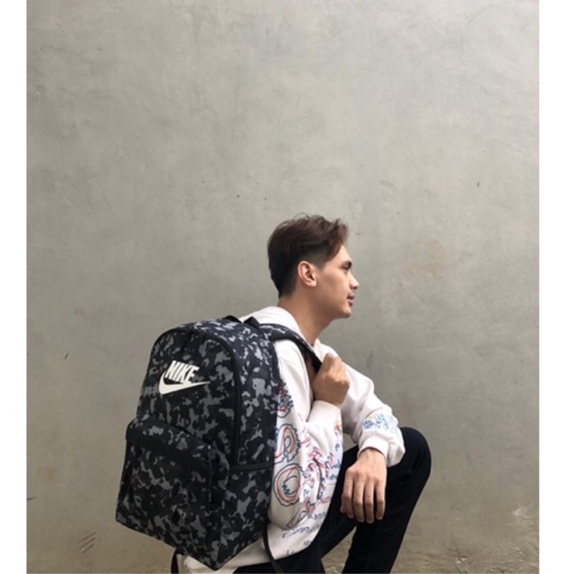 Jual Nike Heritage Backpack Black Camo Camouflage Original Unisex