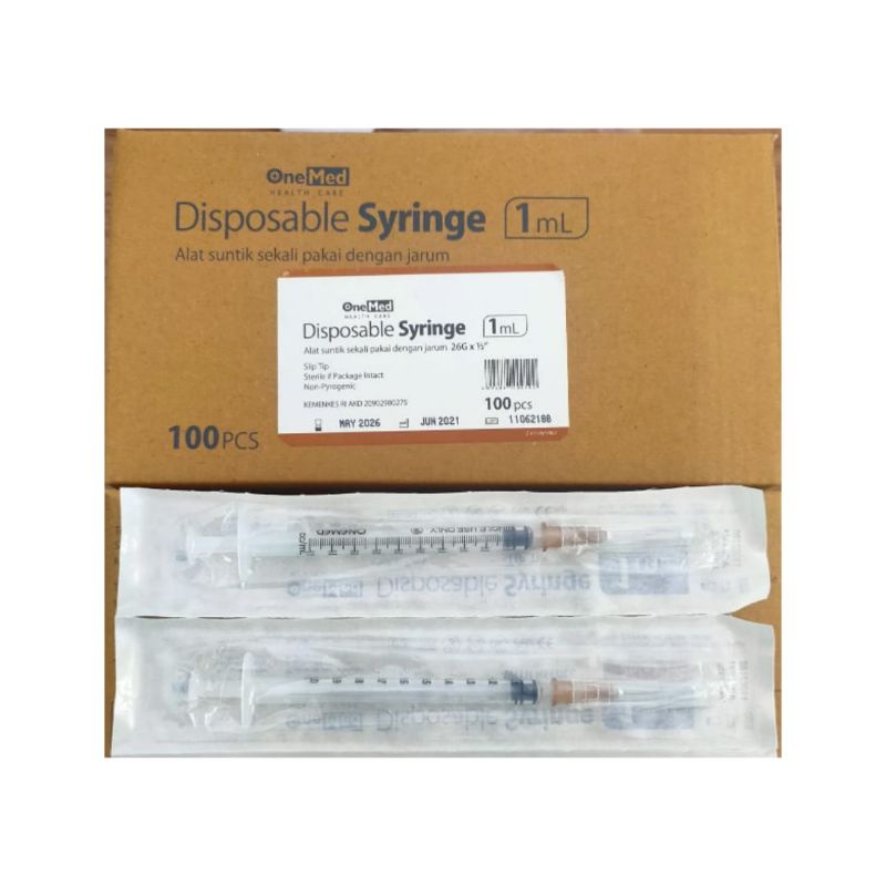 Jual Disposible Syring 1cc Onemed Harga Per Pcs | Shopee Indonesia