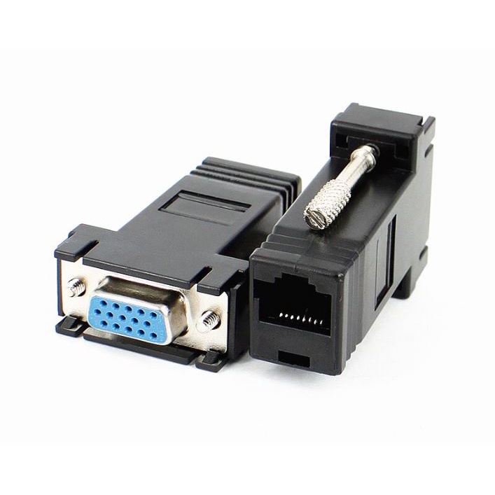 Jual Converter DB15 VGA to RJ45 Female Adapter LCD Display Monitor PC ...