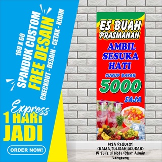 Jual Spanduk Banner Es Buah Prasmanan Viral Shopee Indonesia