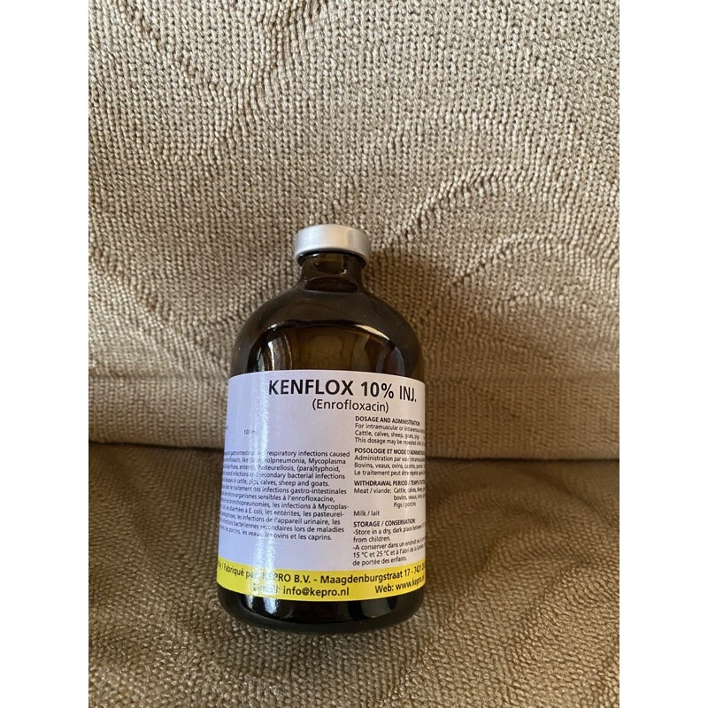Jual KENFLOX 10% injeksi (enrofloxacin kepro injeksi) obat pernafasan ...