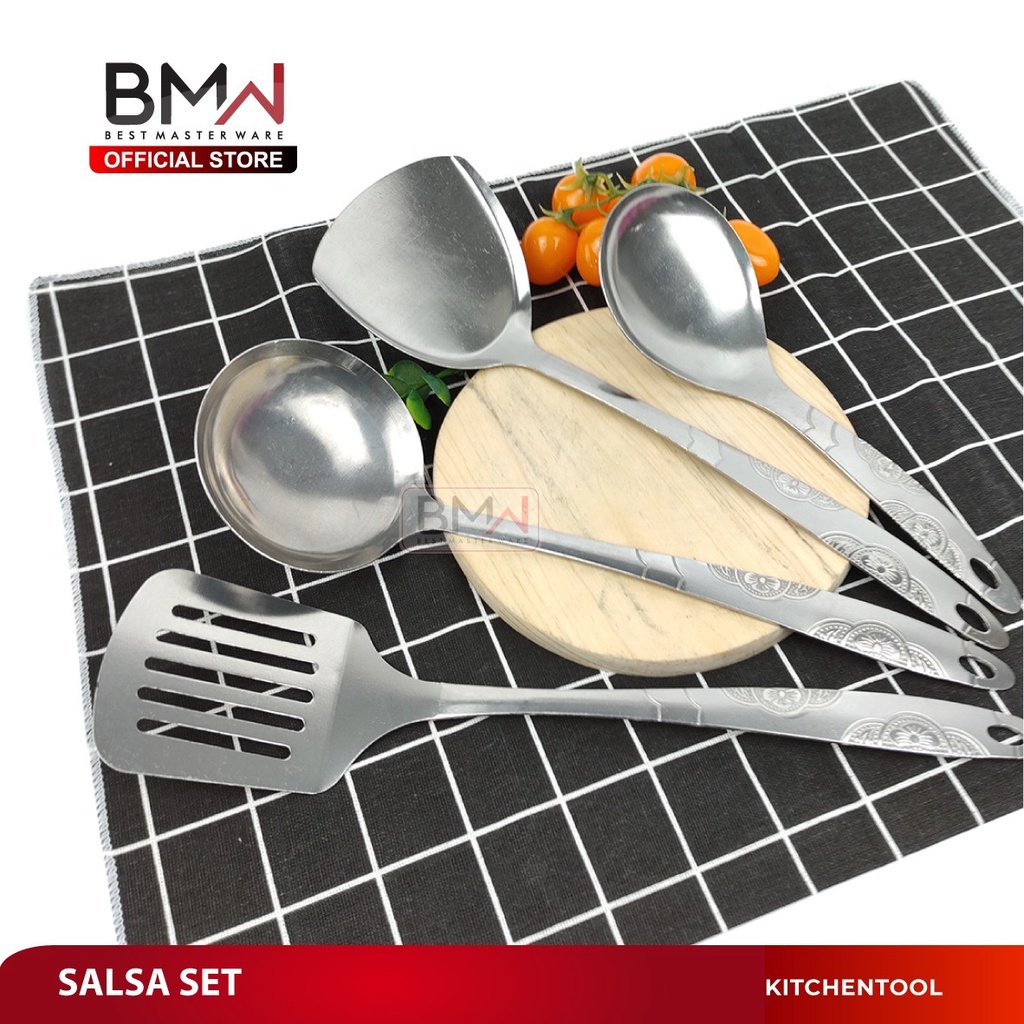 Jual Bmw Kitchen Ware Sodet Spatula Sutil Irus Centong Penggorengan Centong Sayur Motif Bunga