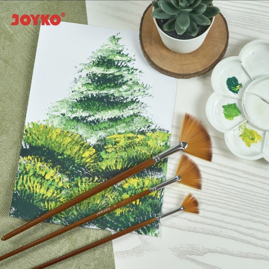 Jual Brush Kuas Cat Air Lukis Acrylic Joyko BR-10-3 art untuk pohon ...