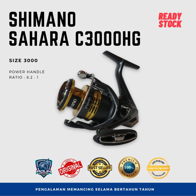 harga reel shimano sahara 3000 hg Jual Reel Shimano Sahara C 3000 HG