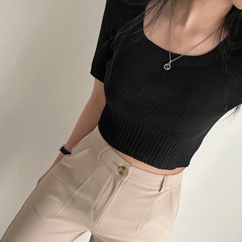 Jual Yuna Crop Top (Korean Top / Korean Outfit) Shopee Indonesia