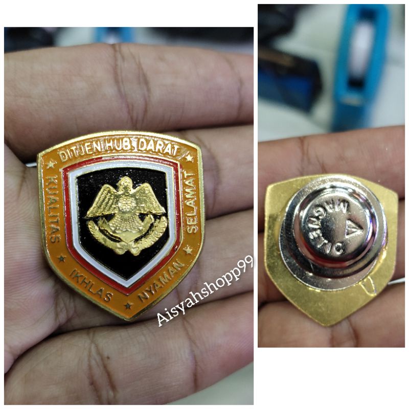 Jual Pin Ditjen Hubdat/ditjen Perhubungan Darat Pakai Magnet | Shopee ...