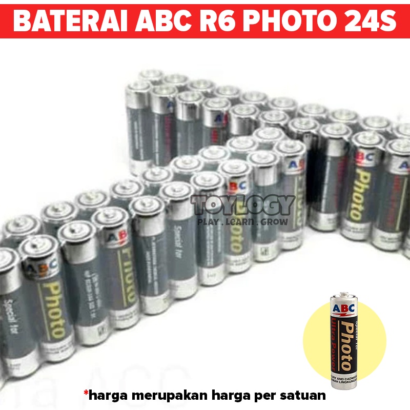Jual BATERAI ABC R6 PHOTO 24S - AA HITAM | Shopee Indonesia