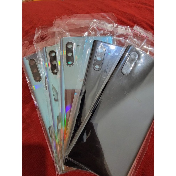 Jual Backdoor Hp Samsung Note 10 Plus Original Warna Biru Dan Hitam Shopee Indonesia