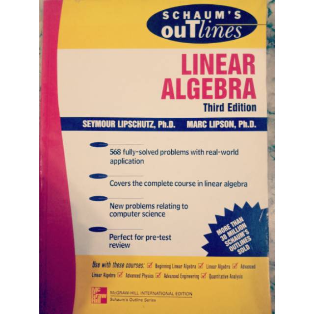 Jual LINEAR ALGEBRA THIRD EDITION | Shopee Indonesia