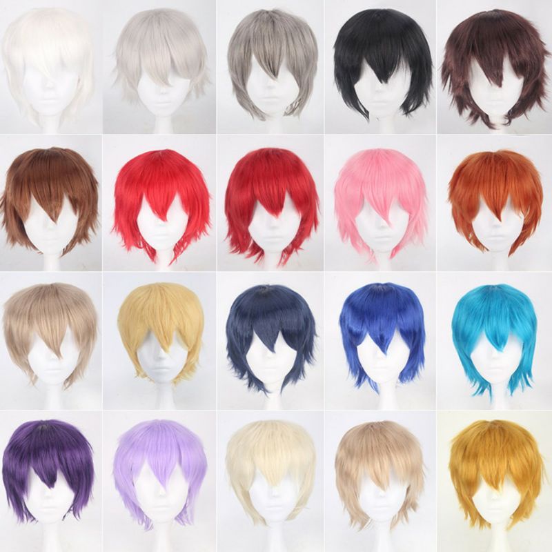 Jual IMPORT Premium Cosplay! Banyak warna, wig pria style pendek lurus ...