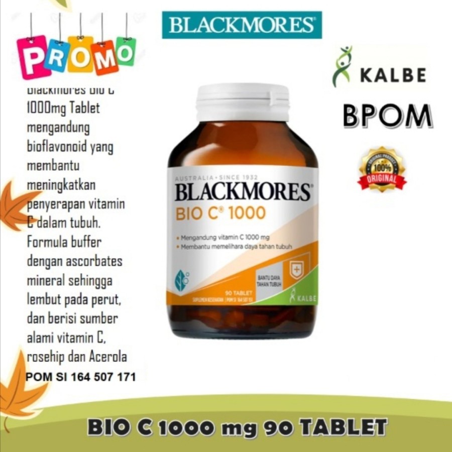 Jual Blackmores Bio C 1000mg 90 Tablet Vitamin C 1000 mg | Shopee Indonesia