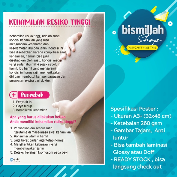 Jual Poster Kebidanan Kehamilan Resiko Tinggi Shopee Indonesia