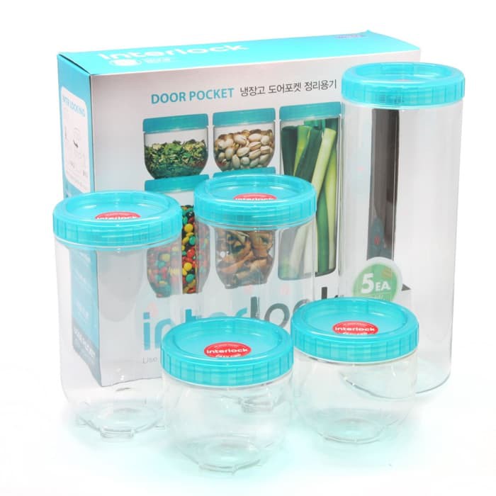 Jual Lock&Lock Food Container Interlock Set 5pcs INL301S4 | Shopee ...
