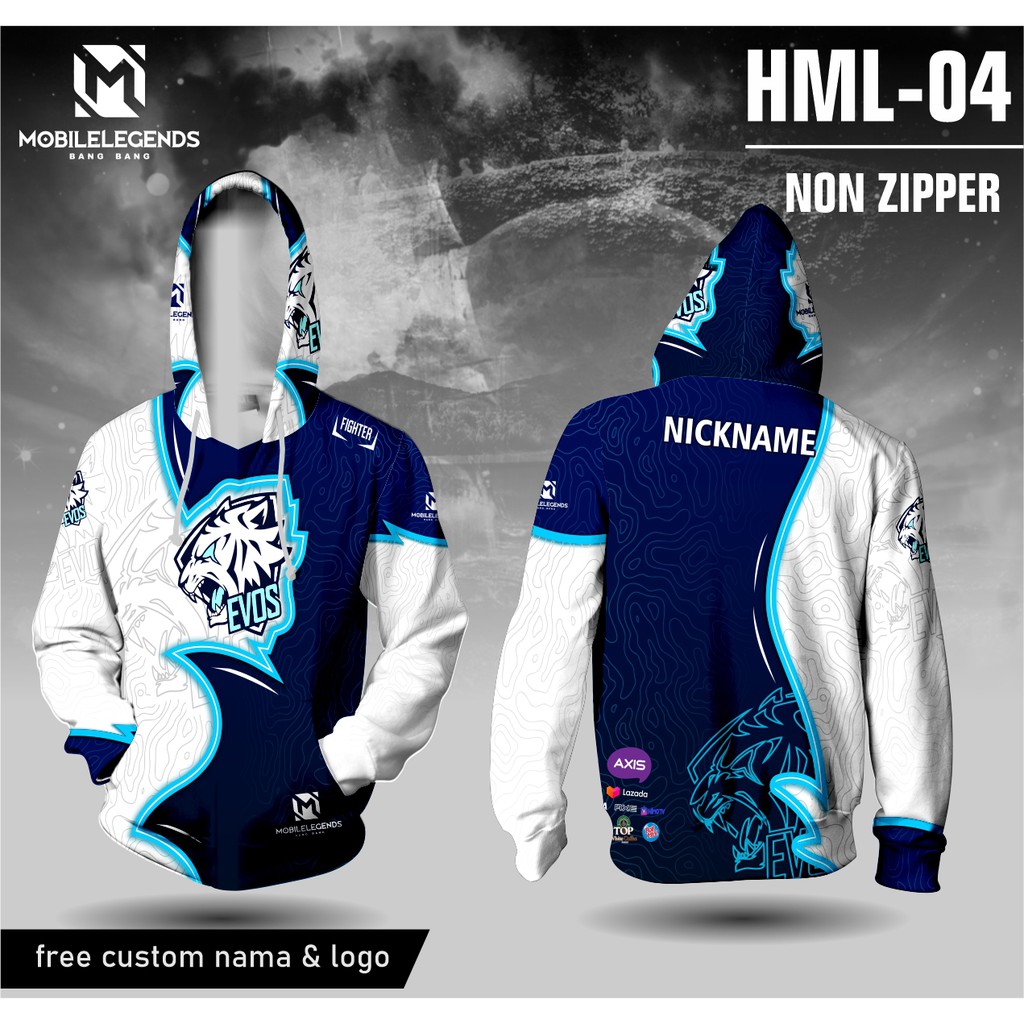 Jual Jersey hoodie mobile legends evos baju ml kaos game lengan