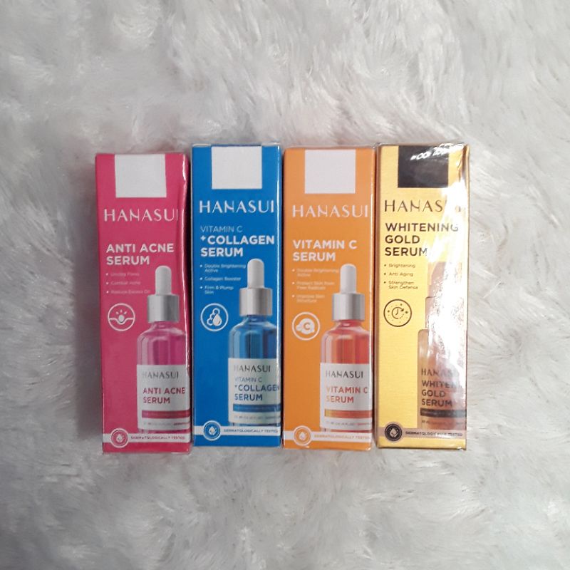 Jual SERUM HANASUI ANTI ACNE/COLLAGEN/VITAMIN C/WHITENING GOLD | Shopee ...