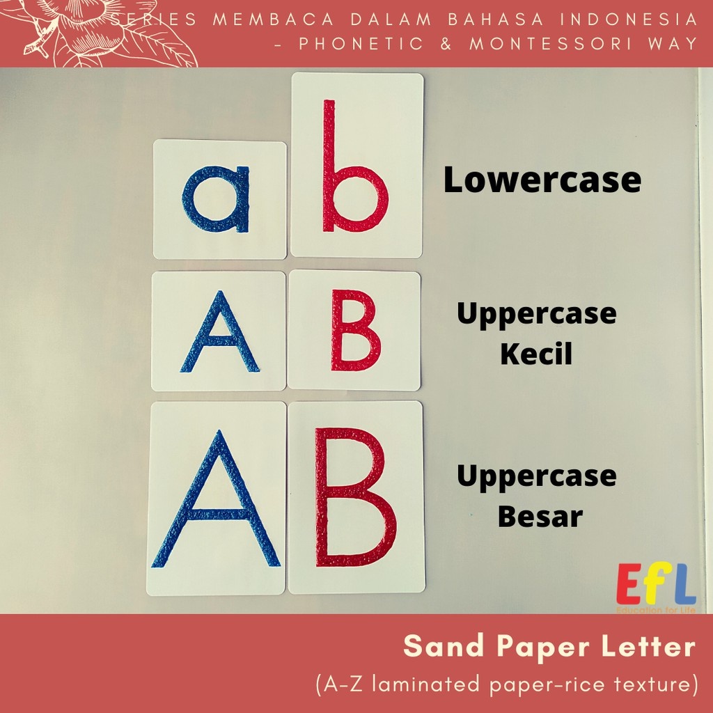 Jual Phonics Montessori - Material_02 Sand Paper Letter - Baca Tulis ...