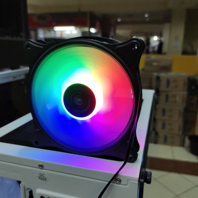 Jual Fan Case Pc Cooler Fx Static Color Led Mm Fan Casing Rgb Cm Shopee Indonesia