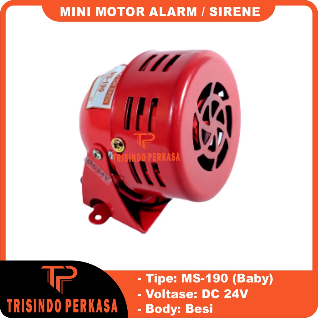 Jual Baby Mini Sirine Sirene Motor Alarm MS190 MS-190 DC 24V 24 Motor ...