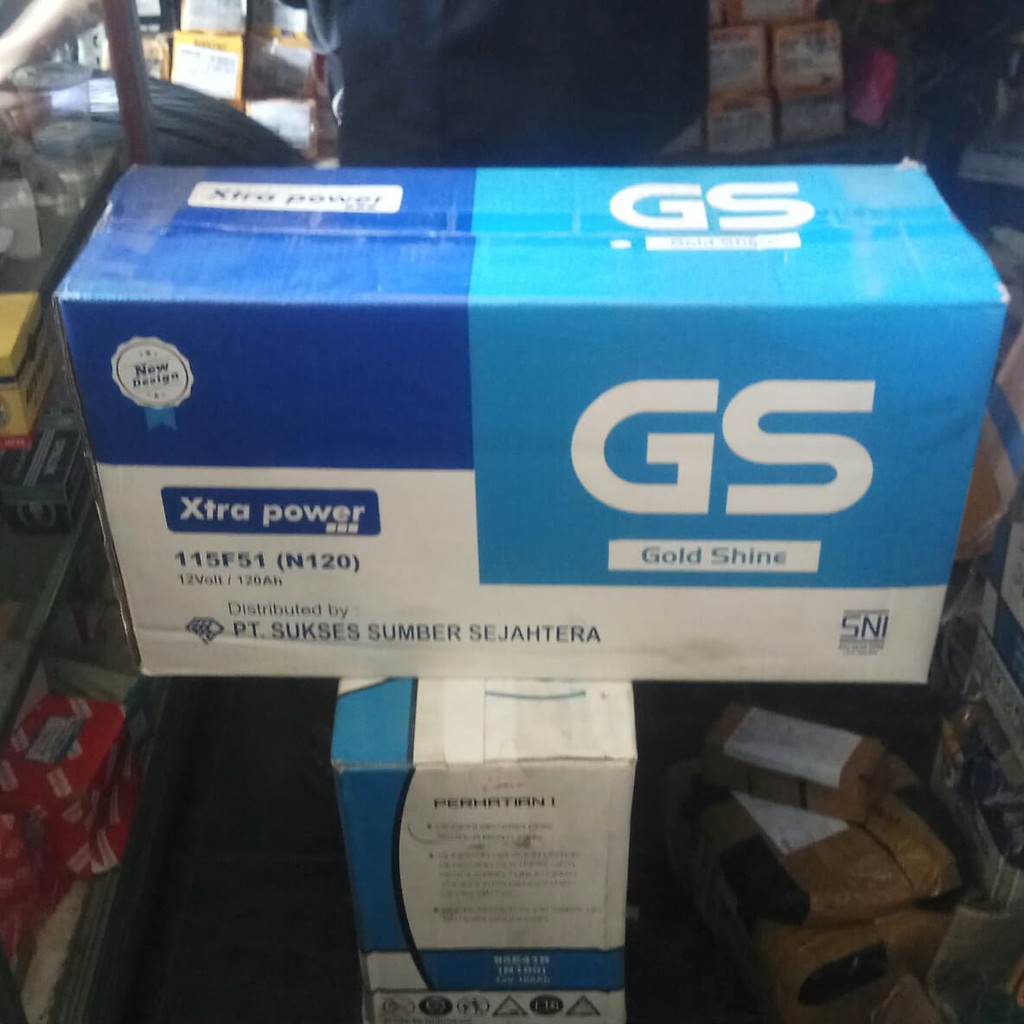 Jual Aki GS N120 12V 120AH/Amper GS GoldShine | Shopee Indonesia