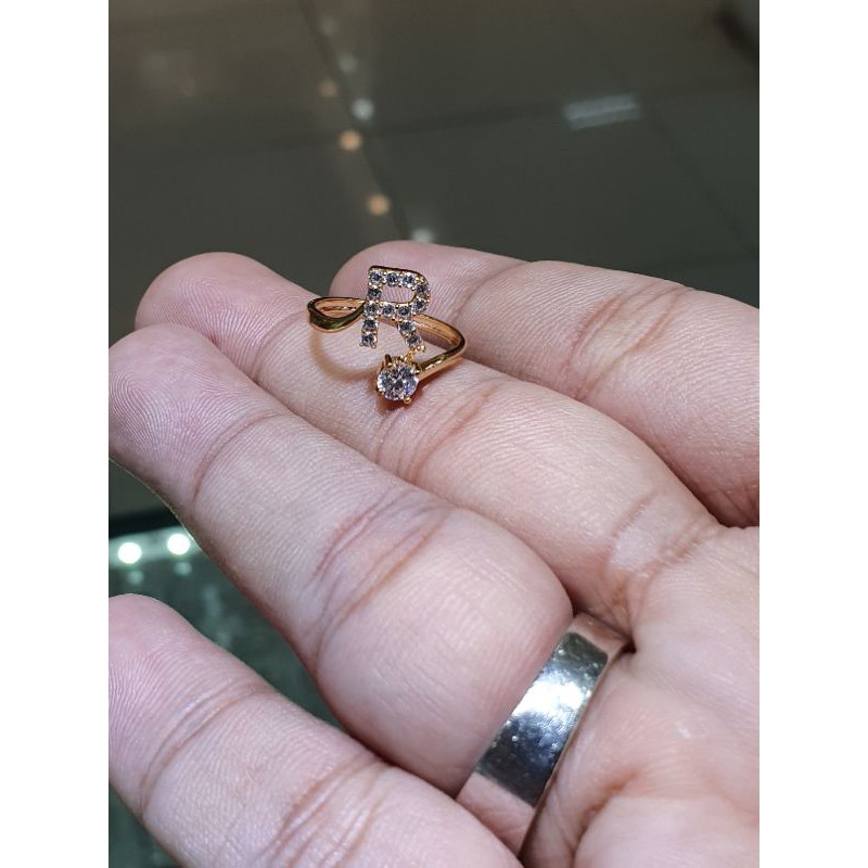 Jual cincin inisial R emas asli | Shopee Indonesia