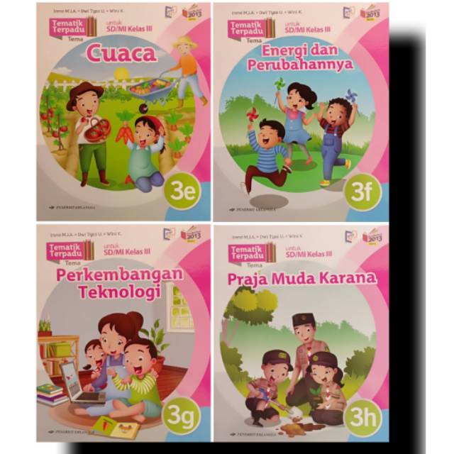 Jual Paket Tematik Terpadu SD kelas 3 semester 2 k13 revisi erlangga ...